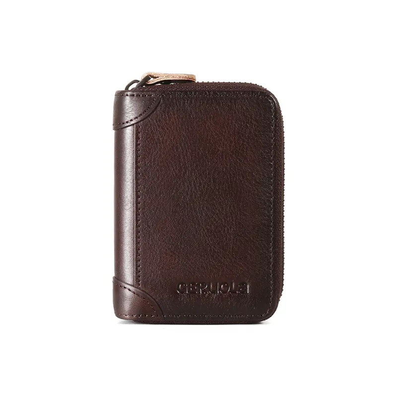 Gorora Top Grain Cow Leather Anti Skimming, Practical Card Holder Regular Unisex Multicolor-9