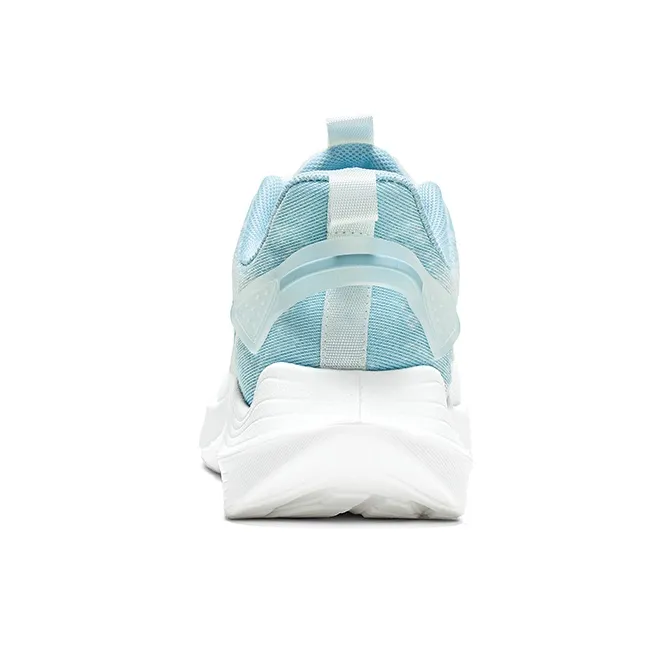 Warrior Cushioning Rebound Height Increasing Lightweight Slip Resistant Low Top Running Shoes Women's White Blue-3