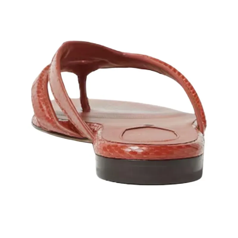 FENDI Slip Resistant Flip Flops Women's Red-5