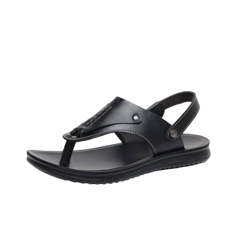 EGCHI Beach Sandals Men Black/Brown/Yellow-0