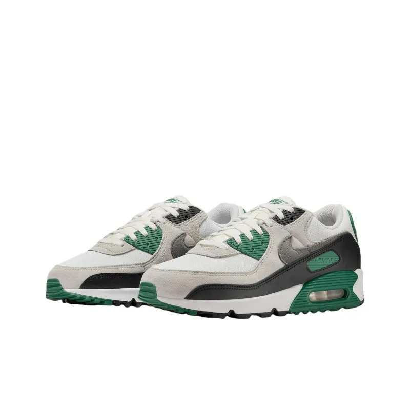 Nike Air Max 90 Abrasion Resistant Low Top Casual Running Shoes Unisex White Gray-2