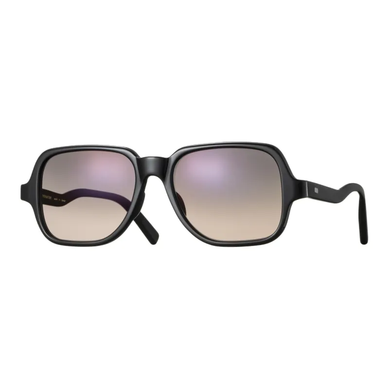 EYEVAN 7285 Acetate Square Sunglasses Unisex Black-0