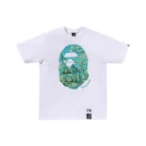 Apricot Floral Print Heather White