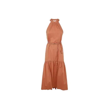 Twinset Halterneck Cotton Maxi Dress