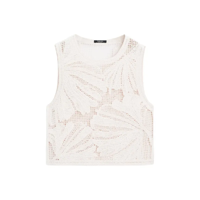 Massimo Dutti Tank Tops Women's Ecru-0