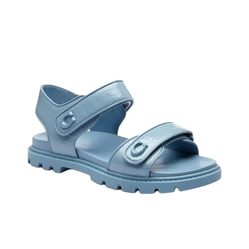 COACH Brynn One Strap Sandals Women's Blue-2