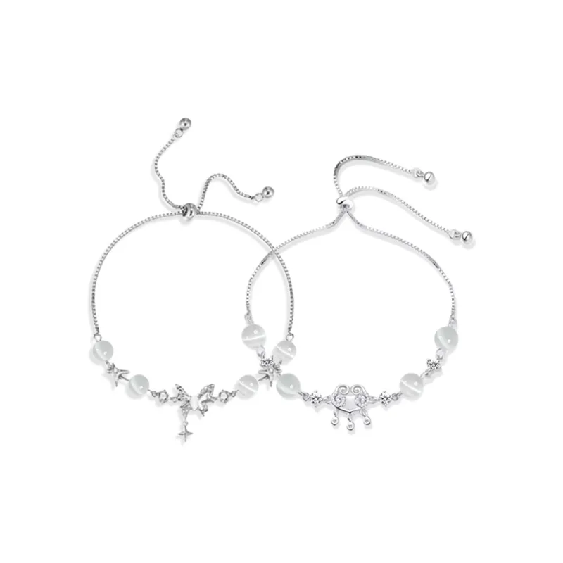 Inkopper Glass Cat Eye Bracelets Women's-6