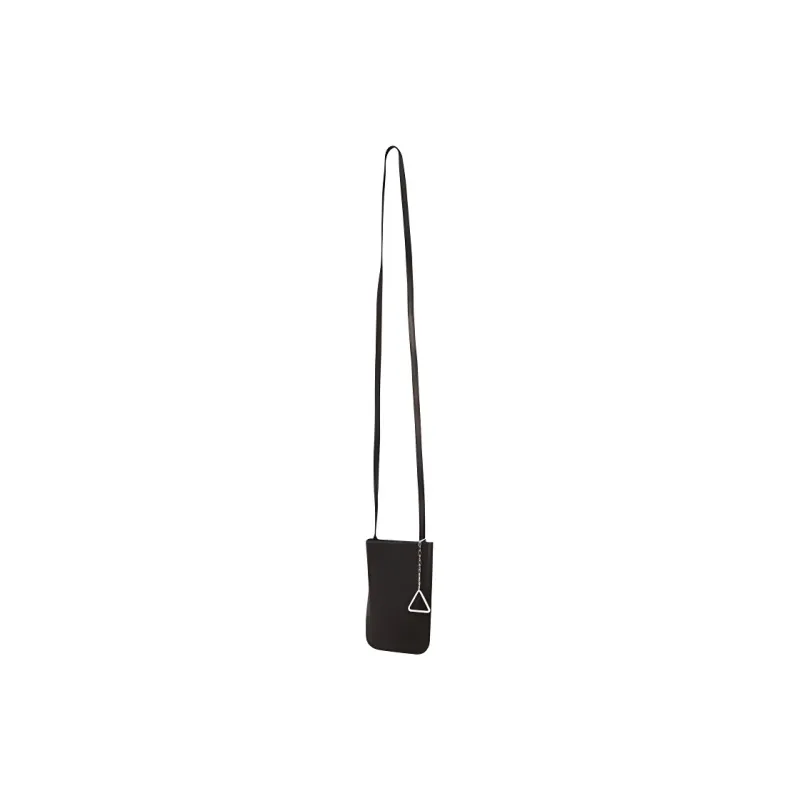 Yohji Yamamoto Chainsaw Collaboration Leather One Shoulder Crossbody Cell Phone Pouch Men's Black-1