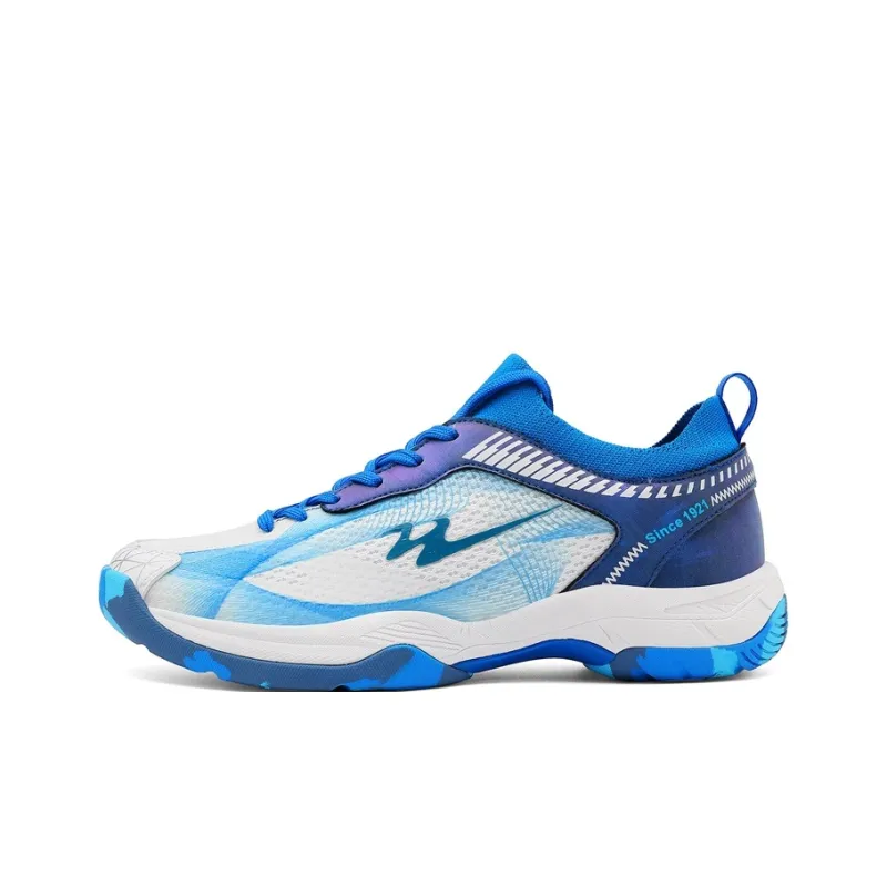 Binary Shock Absorbers With Slip Resistant And Abrasion Resistant Properties Low Top Badminton Shoes Unisex Blue-0