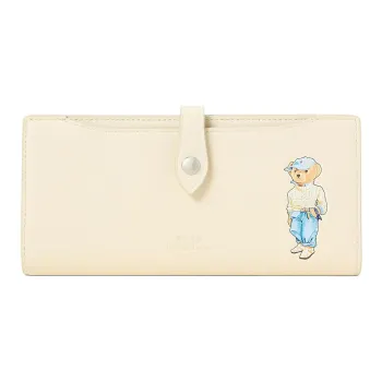 Polo Ralph Lauren Leather Wallet Women's Beige & Blue