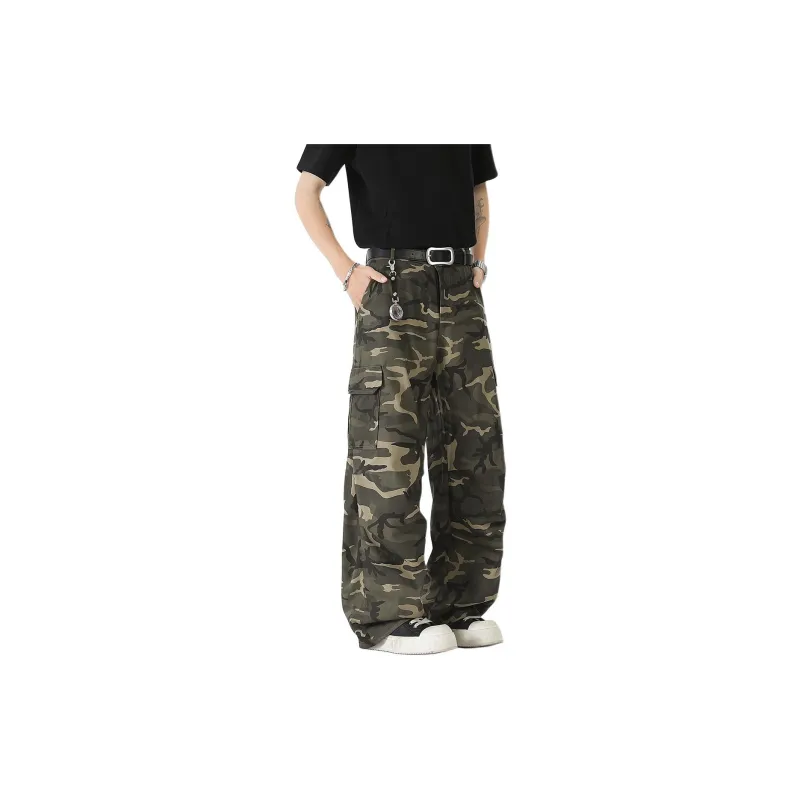 FISHGALAXY Casual Pants Unisex Army Green-0