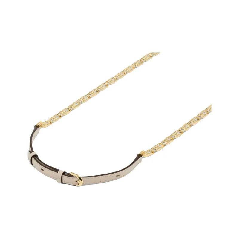 Delvau Calfskin Bag Strap Unisex Gray-1