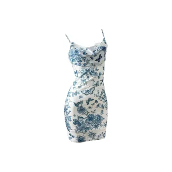 EMDPN Slip Dresses Women's Sky Blue