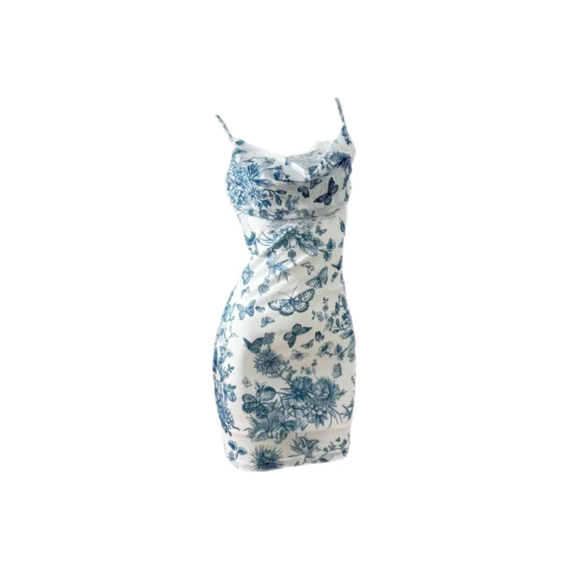 EMDPN Slip Dresses Women's Sky Blue-0