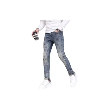 PAINT STAIN Jeans Unisex Blue