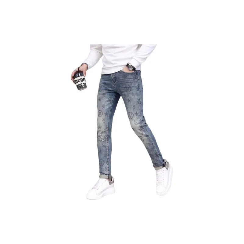 PAINT STAIN Jeans Unisex Blue-0