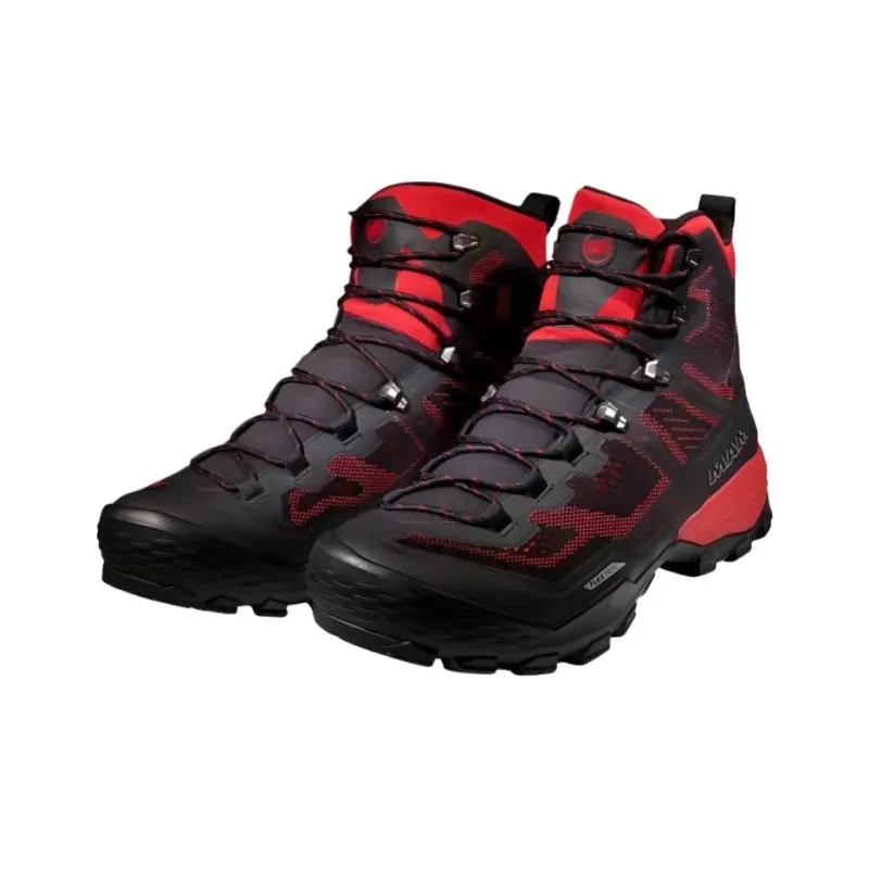 MAMMUT Ducan High GTX Cushioning, Wear Resistant High Top Mountaineering & Hiking Shoes Men's Black Red-2
