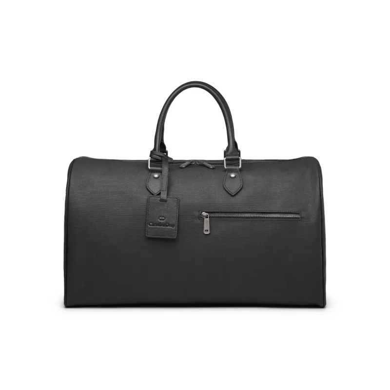 Chrisdien Deny Fabric Travel Handbag Men's Black-0