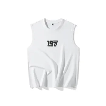 WOSAWE Trendy Fashion Tank Top Sports Vest Plus Size Loose Fit Trendy T Shirt Unisex