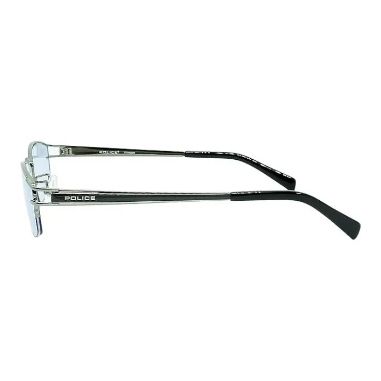 Police Titanium Irregular Shape Sunglasses Men's Silver-2