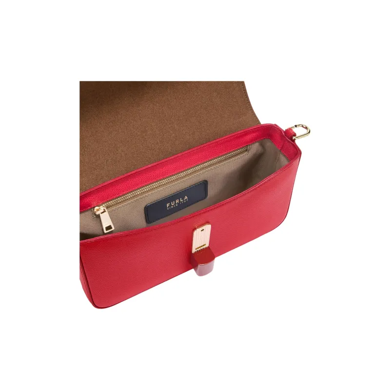 Furla Leather Shoulder Bag Women's Red-2