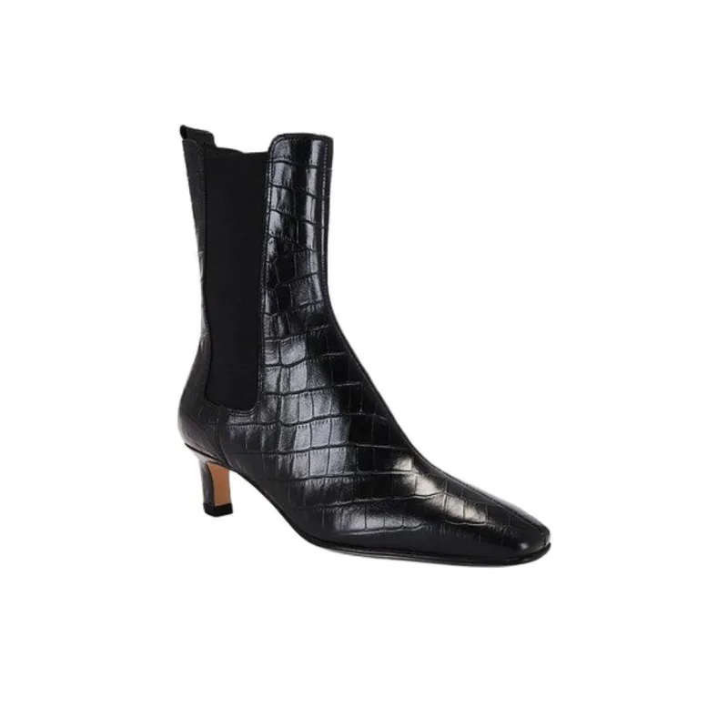 ALOHAS Kaleo Short Chelsea Boots 5cm Women's Black-2