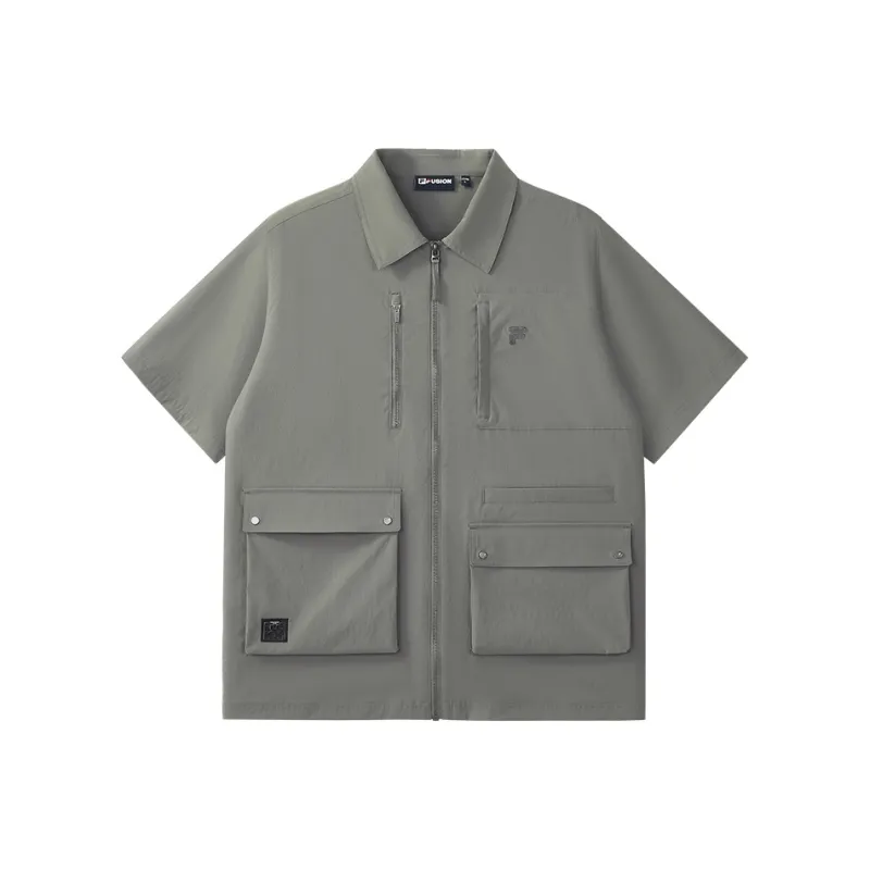 FILA FUSION FILA FUSION X Shirt Men's Washed Gray DY-0