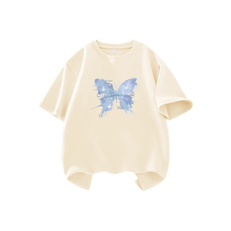 Cotton Drop Shoulder Sleeve T Shirt Women's-8