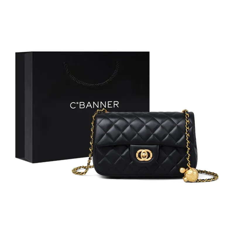 C°BANNER Cow Leather Shoulder Bag Women's Black-0