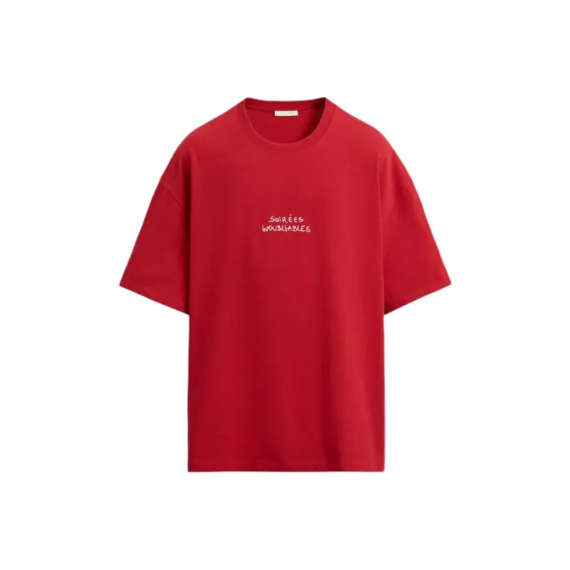 ZARA T Shirts Men Red-0