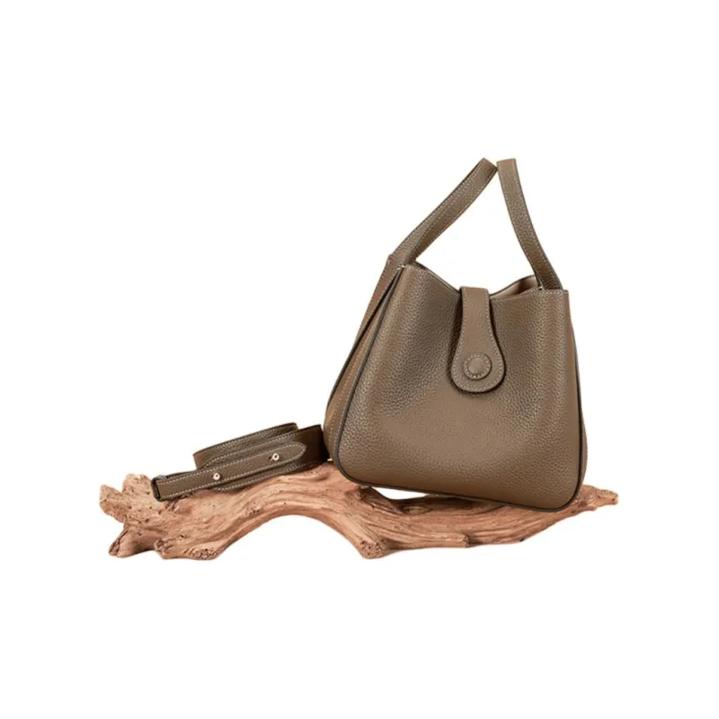 Why Cow Leather Bucket Bag, Basket Bag, Shoulder Bag, Crossbody Bag, Handbag Trumpets Women's Multicolor-5