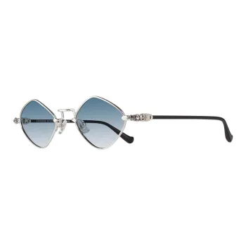 Chrome Hearts Titanium Alloy Irregular Shape Sunglasses Unisex Silver