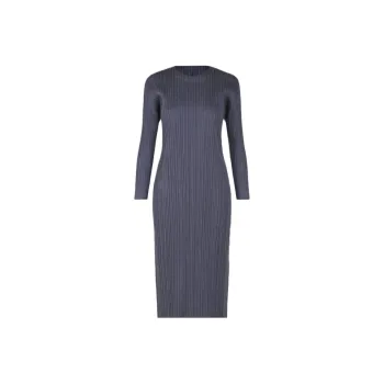 PLEATS PLEASE ISSEY MIYAKE Long Sleeved Dress Women's Blue