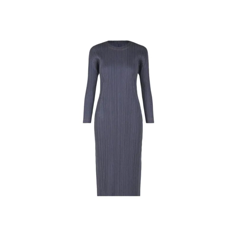 PLEATS PLEASE ISSEY MIYAKE Long Sleeved Dress Women's Blue-0