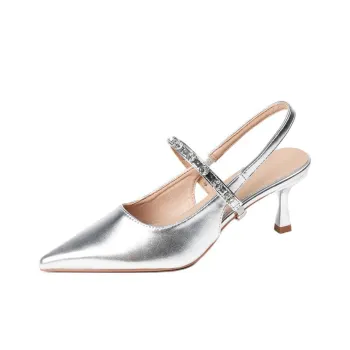 Varib Slim Heel High Heels 5CM Women's Silver