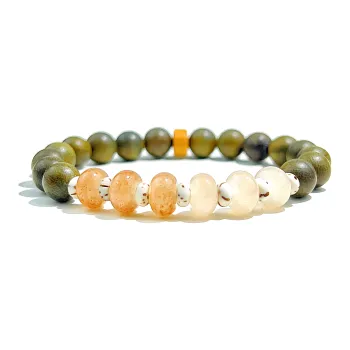 JUANLAN Green Sandalwood Bracelets Women's