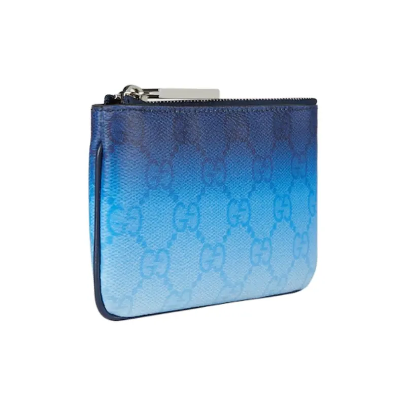GUCCI Coated Fabric Key Pouch Men's Blue-3