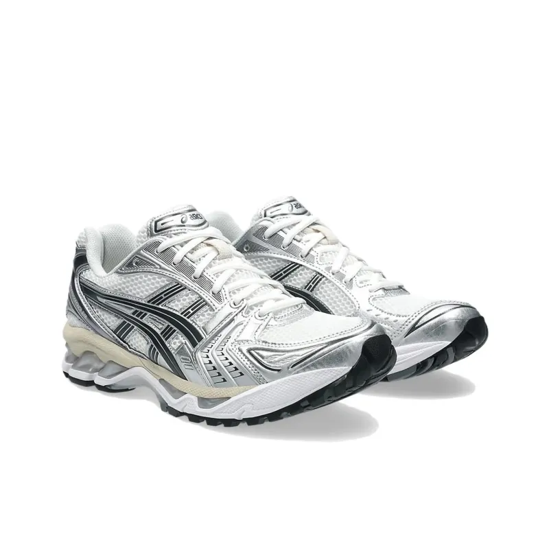 Asics Gel Kayano 14 Abrasion Resistant Breathable Low Top Casual Running Shoes Unisex Silver White-2