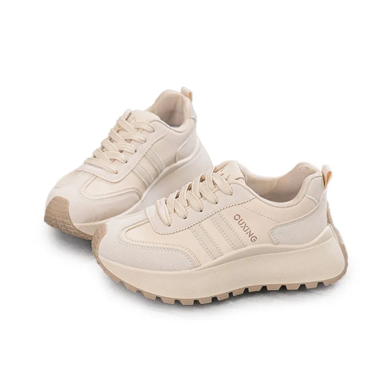 Gai Renpu Slip Resistant, Abrasion Resistant, Breathable Low Top Chunky Sneakers Women's-3