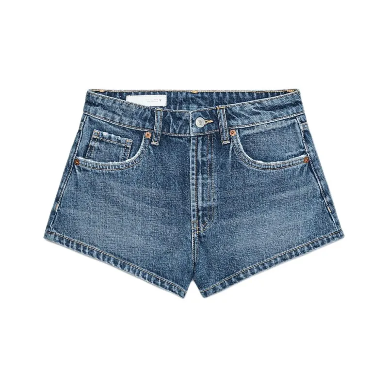 ZARA Trf Denim Shorts Women's Sea Blue-0