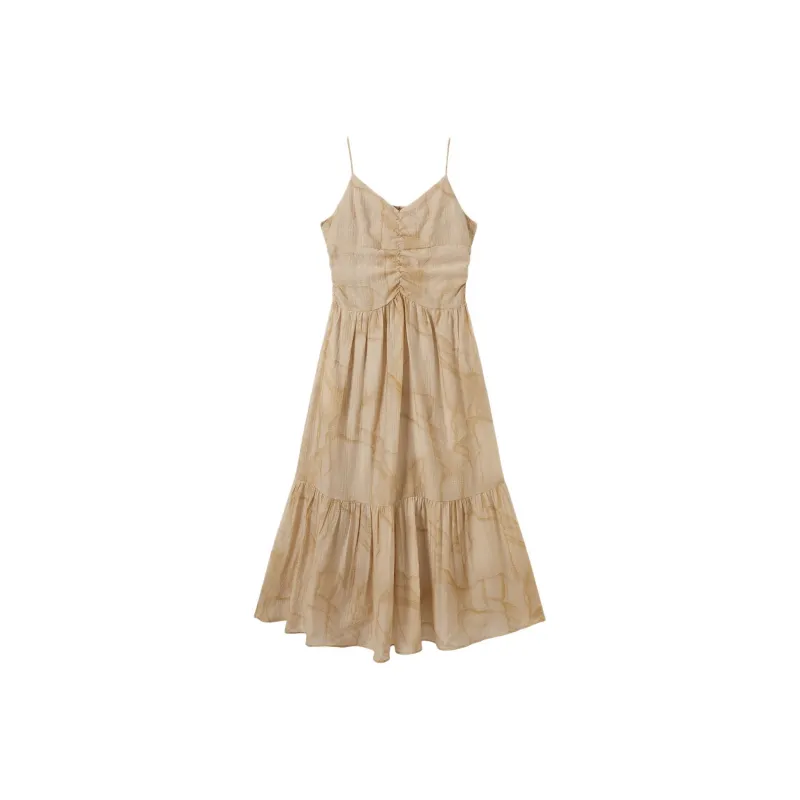 DIALOGUE Slip Dresses Women's Champagne Orange-0