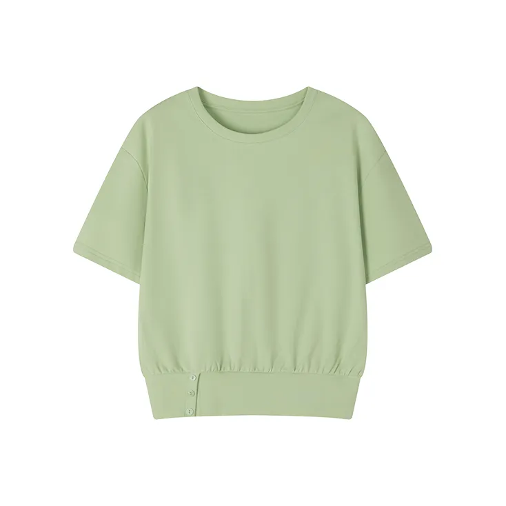 Mo Han Yi Mei T Shirts Women's Light Grass Green-0