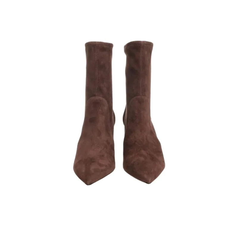 Stuart Weitzman/SW Power Ankle Boots 7.5cm Women's Brown-4