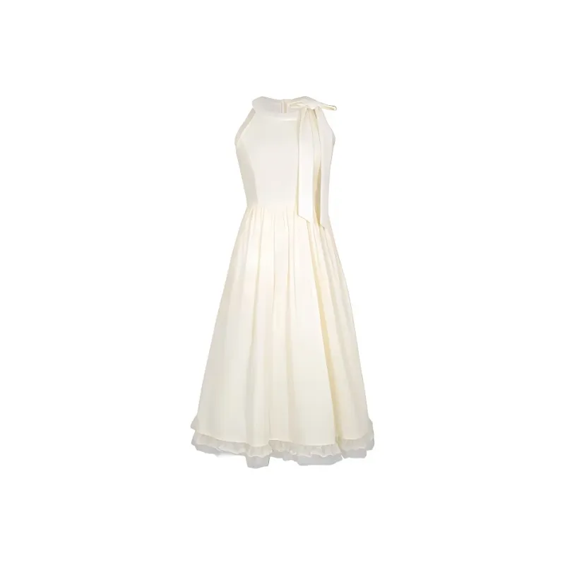 AHDO Sleeveless Dresses Women's Apricot-0