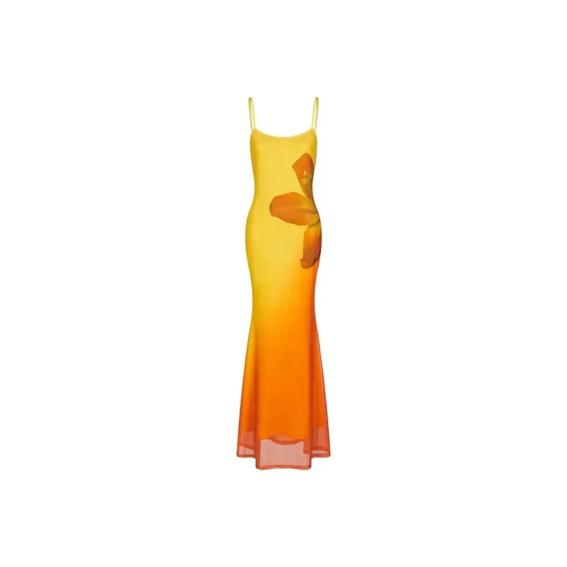 MTHE Slip Dresses Women's Sunset Orange-0