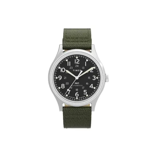 TIMEX Wrist Watch Automatic Mechanical Movement Nylon Strap 40mm Black Dial Men's Watches