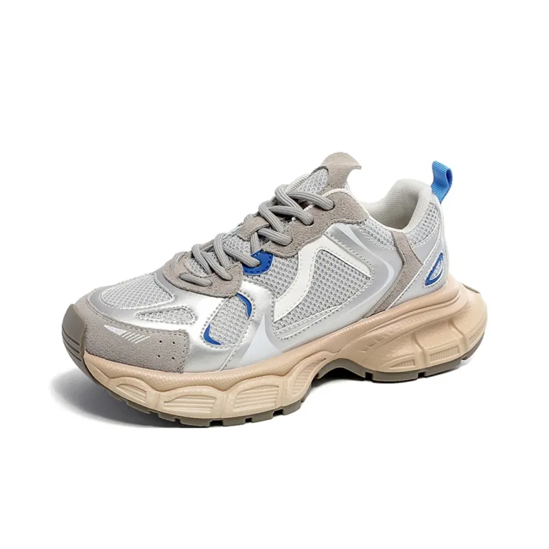 Lanza Cushioning, Slip Resistant, Abrasion Resistant, Breathable, Height Increasing Low Top Chunky Sneakers Women's-4