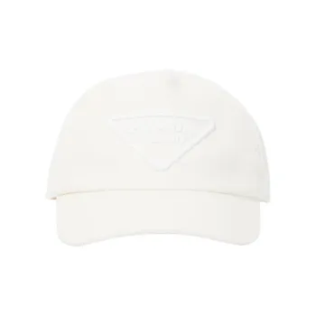 PRADA Cotton Baseball Caps Men's White