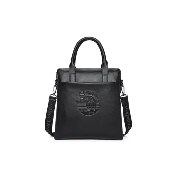Chrisdien Deny Cow Leather Shoulder Bag, Handbag Men's Black