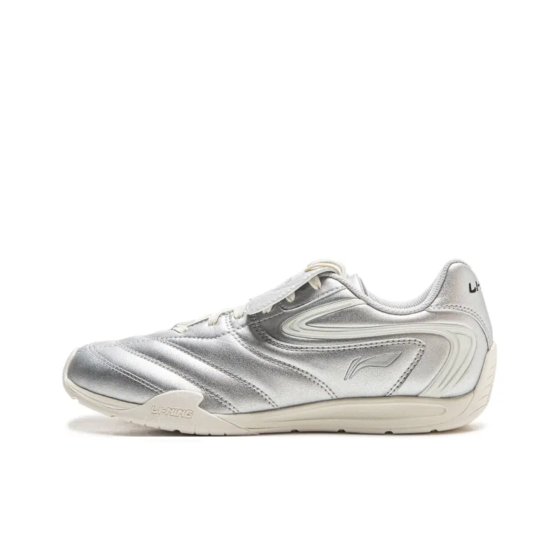 LiNing Slip Resistant, Abrasion Resistant, Lightweight Low Top Casual Shoes Women's Silver-0